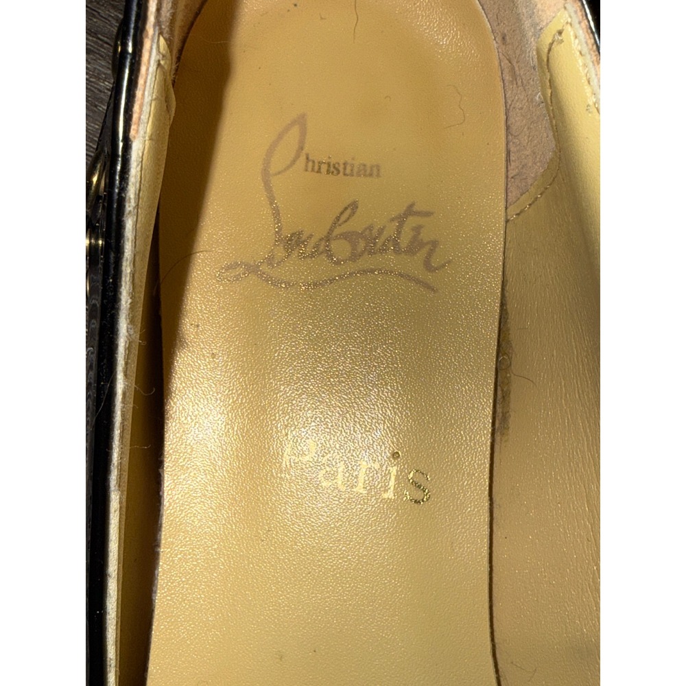 Christian Louboutin Gold and Black Studded Ballet Flats Size 9.5 - Picture 2 of 5